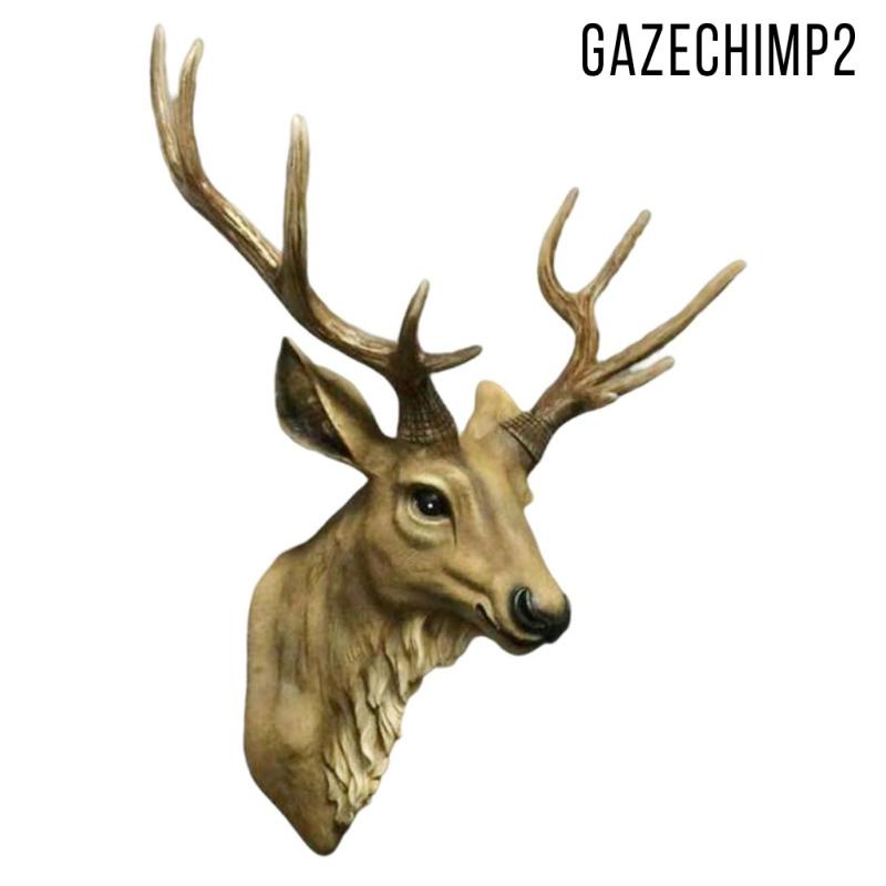 [gazechimp2] 3d Deer Head Stag Decor Wall Figurines Hanging Office 