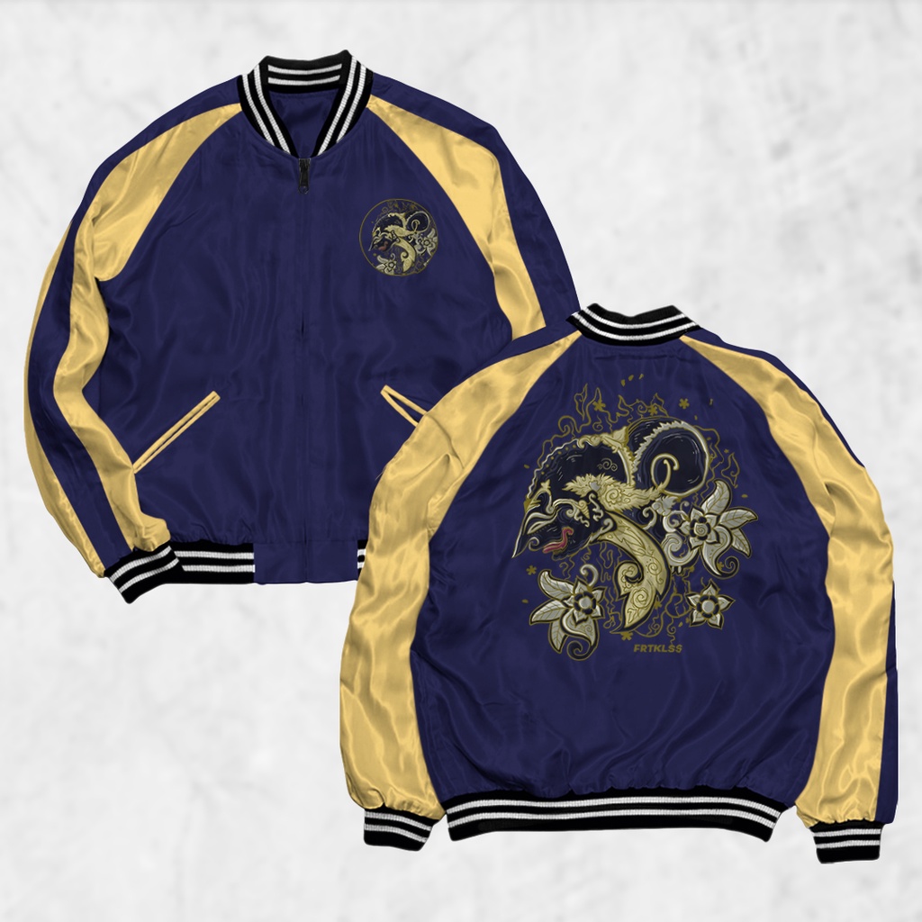 Fortklass Jacket Sukajan Wayang Sablon Jacket Men Women Distro Unisex ...