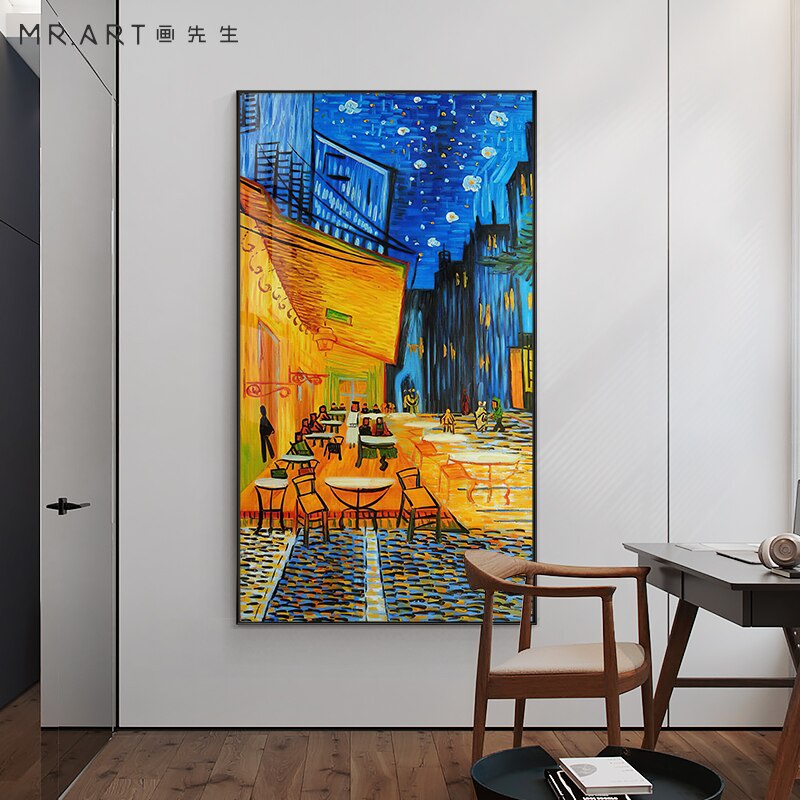 Vincent Van Gogh Canvas Painting Famous Starry Night Landscape Poster