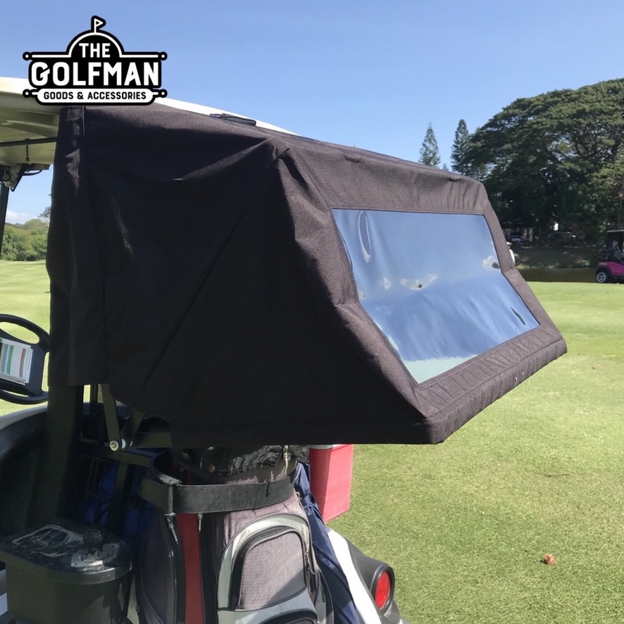 Golf Cart Bag Cover Retractable Rain Canopy (Black) Shopee Philippines