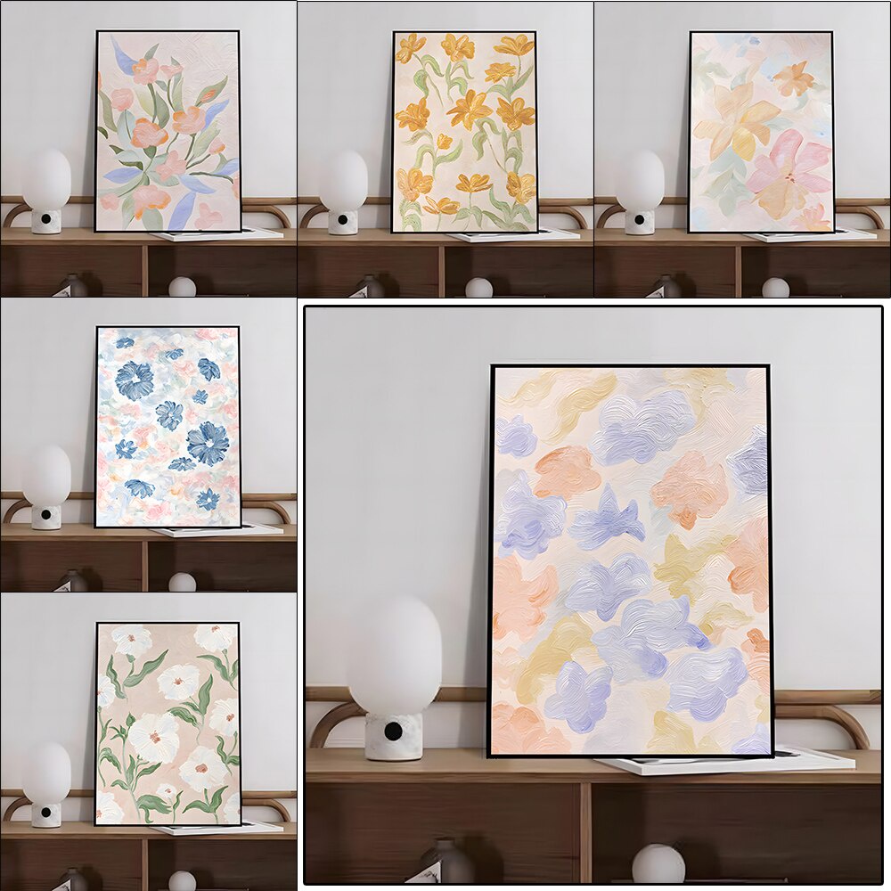 Nordic INS Style Canvas Painting Japanese Korean Small Fresh Wall Art ...