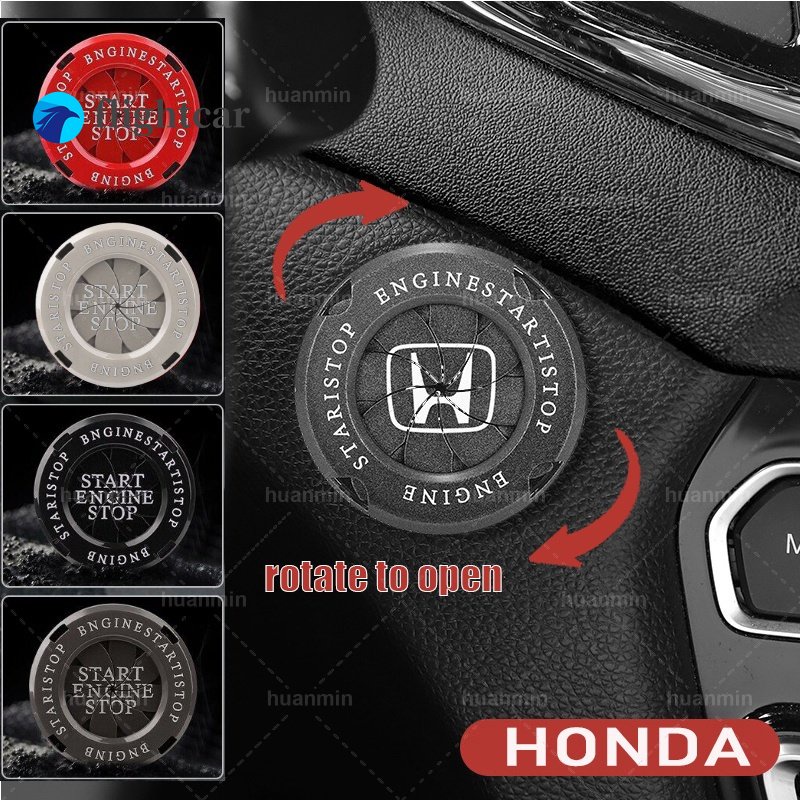 flightcar Honda Car Engine Push Start Stop Button Cover Ignition Key