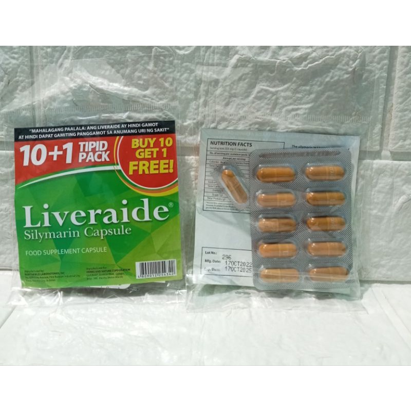 Liveraide Silymarin Capsule 10 1 Tipid Pack Buy 10 Get 1 Free Shopee