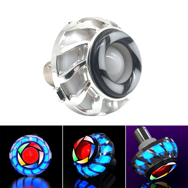 Motorcycle Angle Headlight LED Angel Eyes Headlight Lens Beam Mini ...