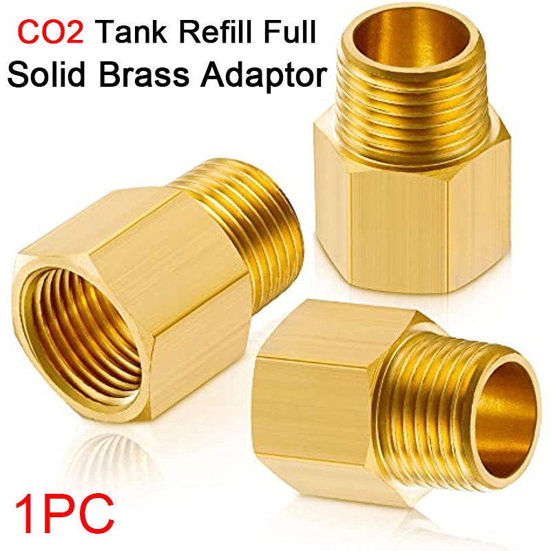 CO2 Tank Refill Full Solid Brass Adaptor/Adapter Hex Bushing Reducer