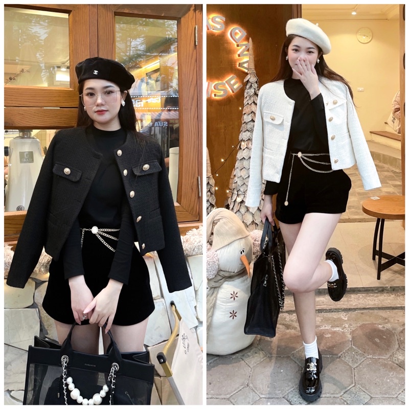 Copper Button Shirt (Black / White) Shopee Philippines