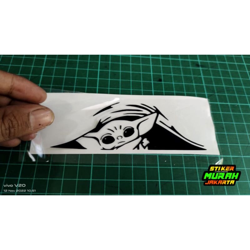 INTIP BABY YODA STAR WARS STICKER CUTTING STICKER TRANSPARENT LOGO ETC ...
