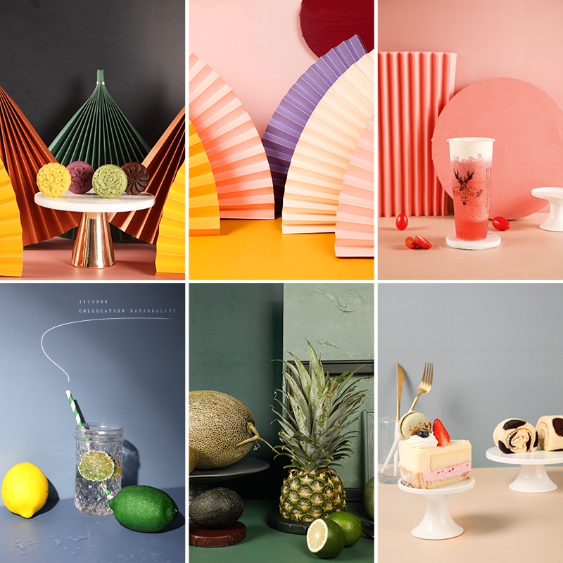Multi-colored plain double-sided backdrop for product photography props ...