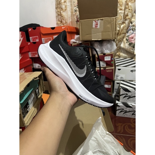 NIKE winflow black and white | Shopee Philippines