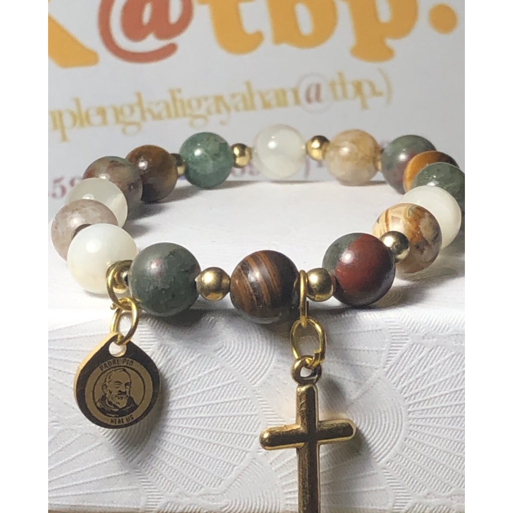 5 in 1 Healing Stones Bracelet ( Inner Peace, wisdom, intuition, creativity, inner strength ...
