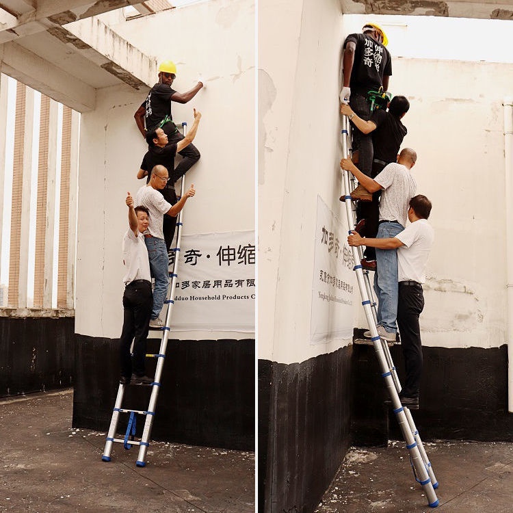 Aluminum Telescopic Ladder Household Portable Thick Ladder Attic Ladder