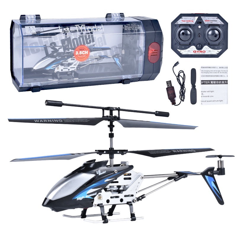 Shehave Remote Control Helicopter 3.5 Channel Metal Alloy RC Helicopters with Gyro and LED Light Toy Gift for Kids and Adults