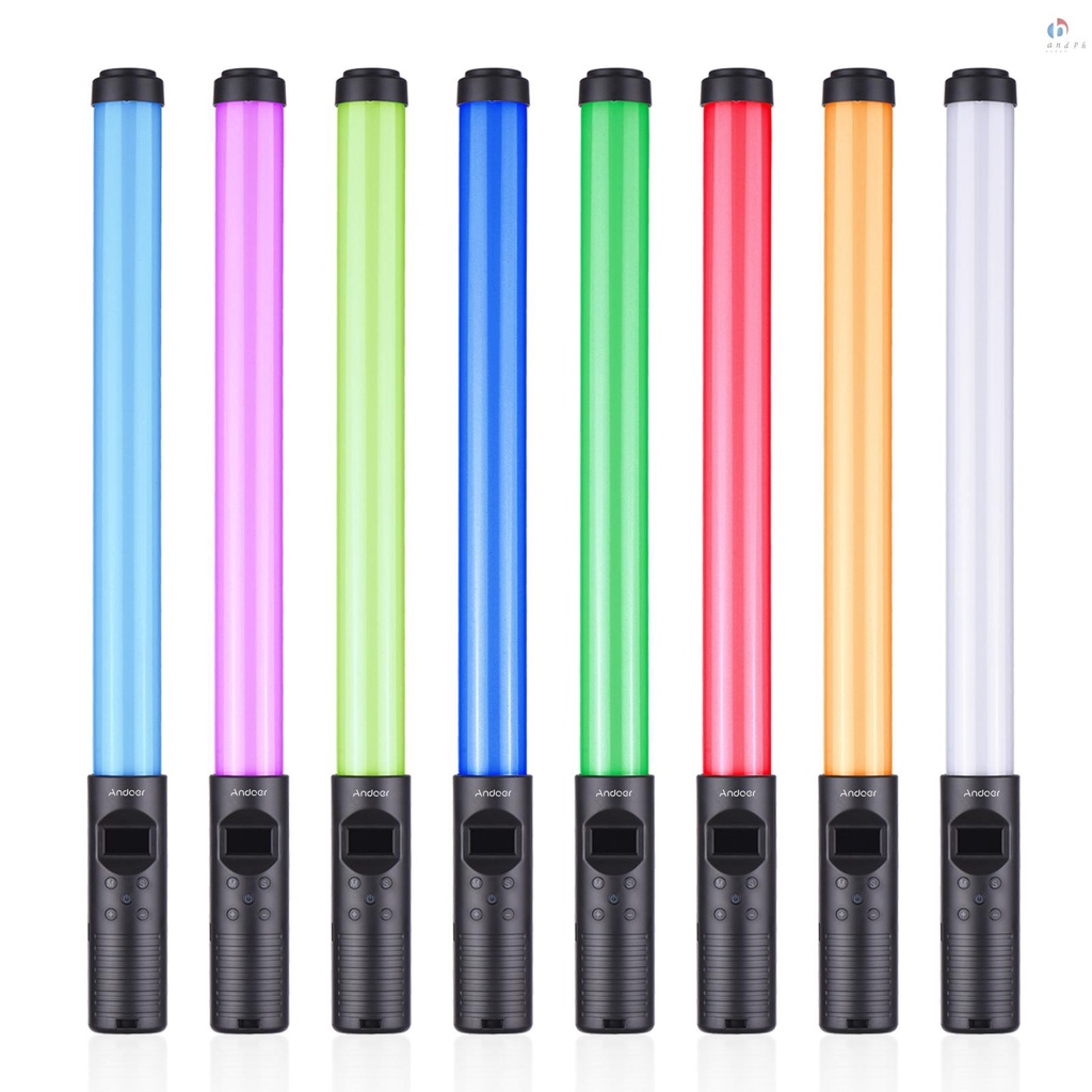 Andoer RGB Handheld LED Video Light Tube Photography Light Wand 3000K