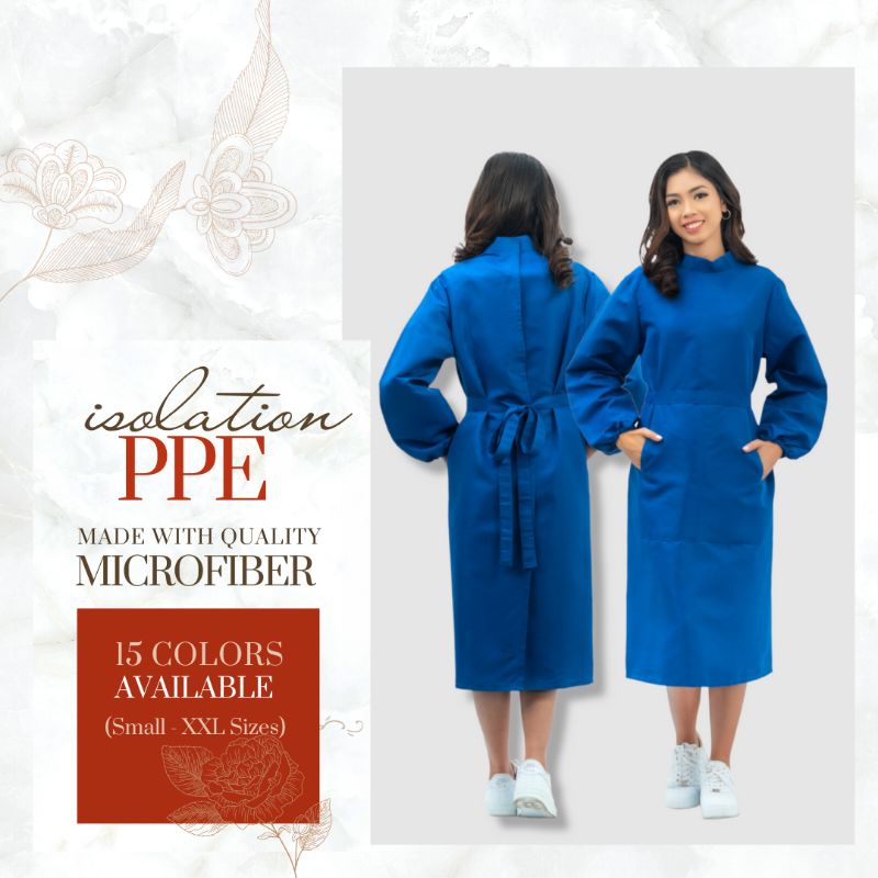 MULTIPURPOSE PPE /ISOLATION GOWN, MICROFIBER FABRIC WITH TWO POCKET