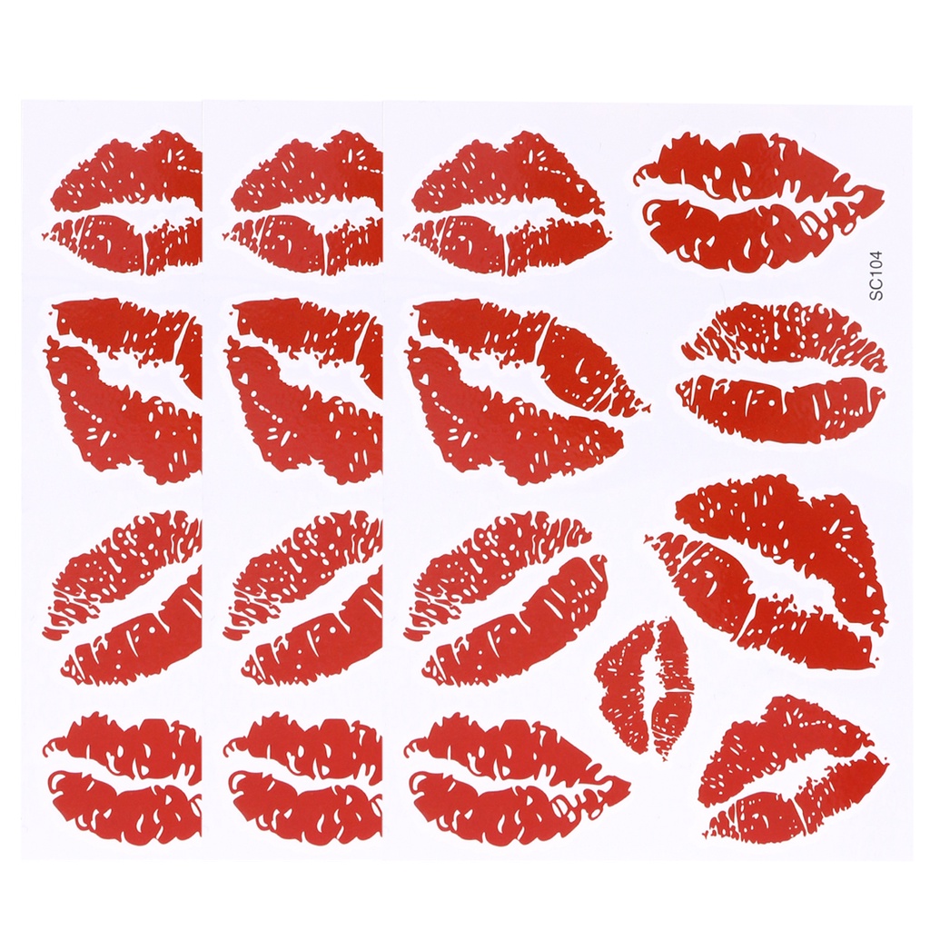 6Pcs Pulang Palamuti na Sticker para sa Mukha at Dibdib na Matibay sa ...