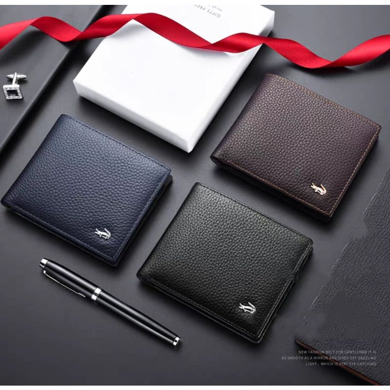 YQY new fashion mens leather wallet card wallet | Shopee Philippines