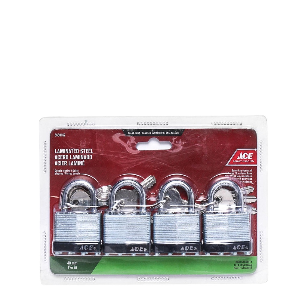 Ace Hardware 4piece Laminated Steel Padlocks 40mm Shopee Philippines