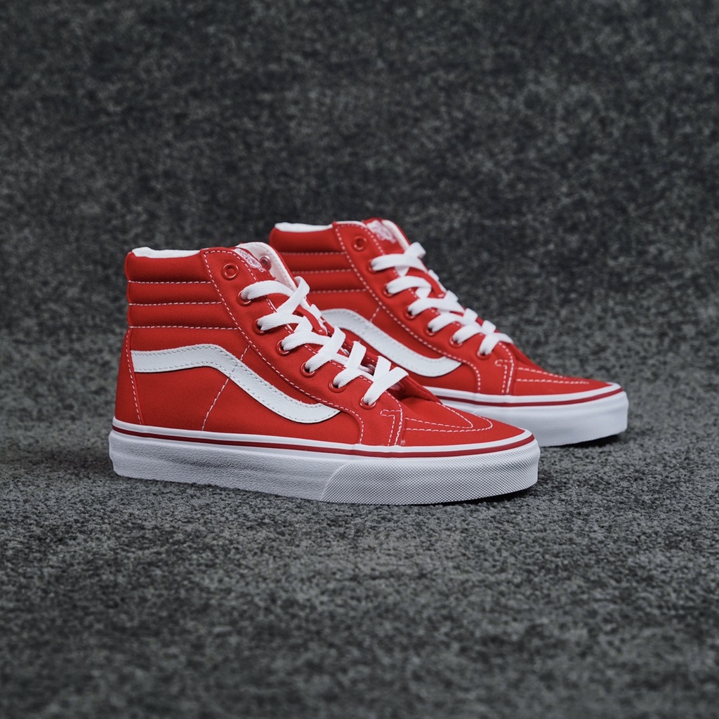 All red 2024 hi top vans