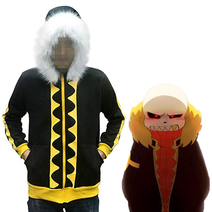 2 Style Undertale Sans Black Hooded Jacket Cosplay Costume Casual Zipper Hoodie Shopee Philippines