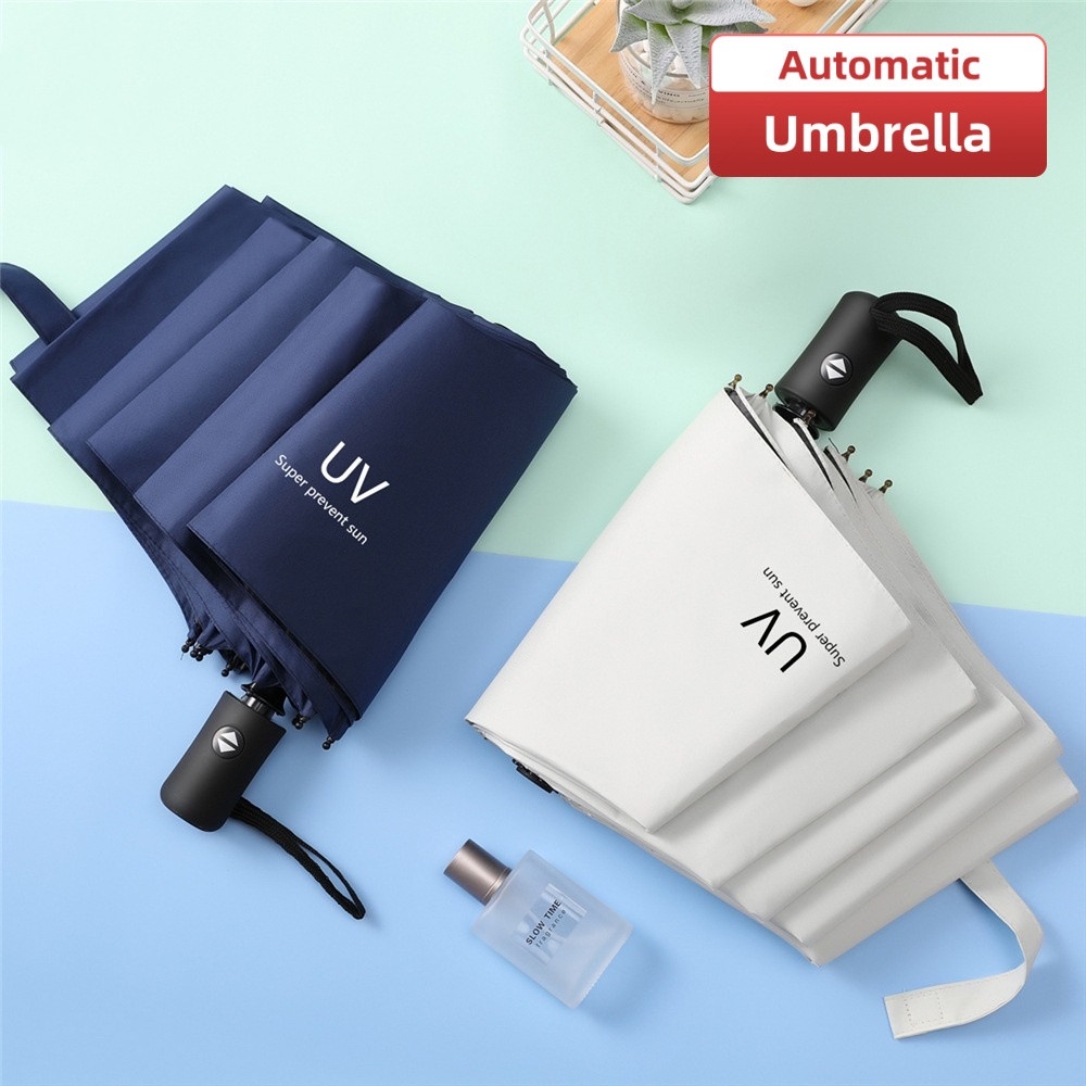 KOI Umbrella Automatic Sunny Umbrella Anti-ultraviolet Folding Umbrella ...