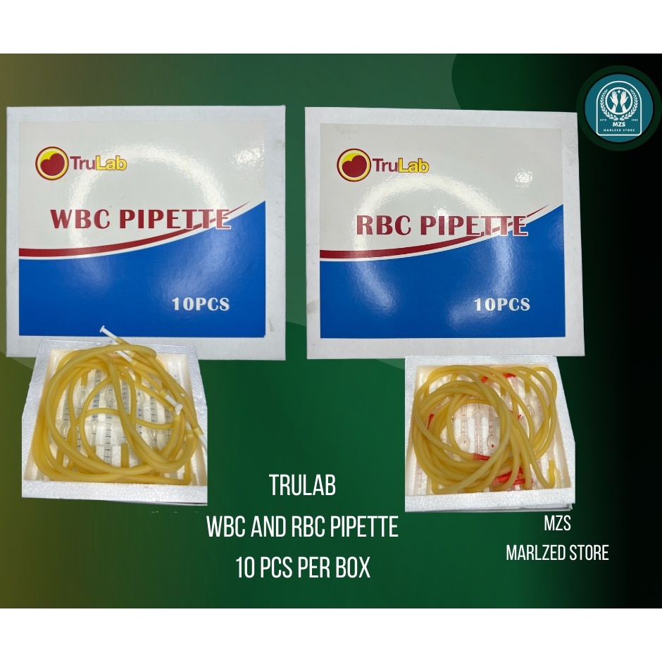 TRULAB RBC PIPETTE AND WBC PIPETTE 10PCS PER BOX Shopee Philippines