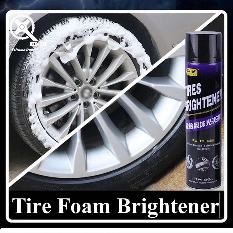 Tire Foam Cleaner Black Tire Wax Lotion High Gloss Spray Cleaner ...