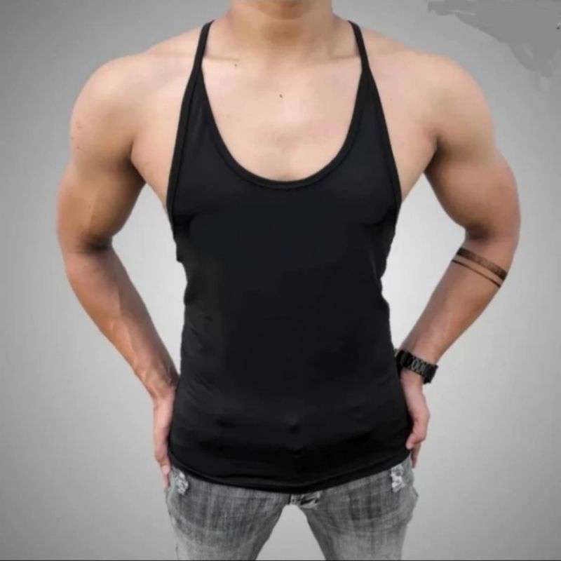 Men's Plain Gym Fitness Singlet with Super Mini Strap | Super Small ...