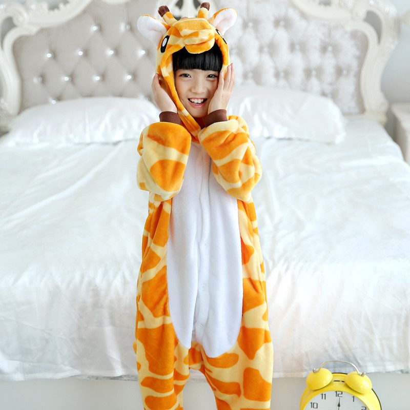 Kids Giraffe Kigurumi Animal Cosplay Costume Onesie Pajamas Sleepwear ...