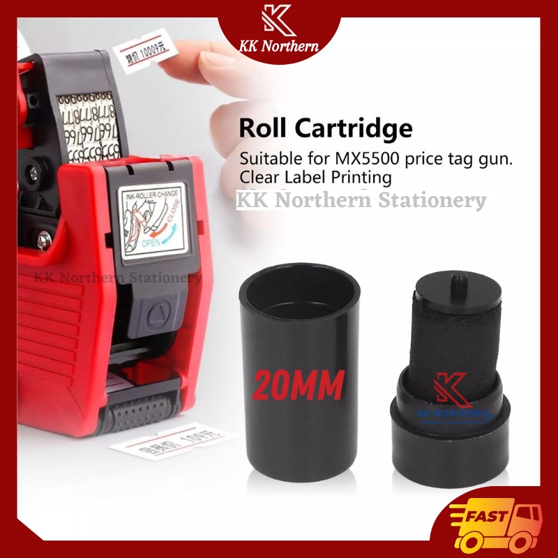 (1pc) Refill Roller Cartridge 20mm Price Labeler Tag Gun Ink Roller ...