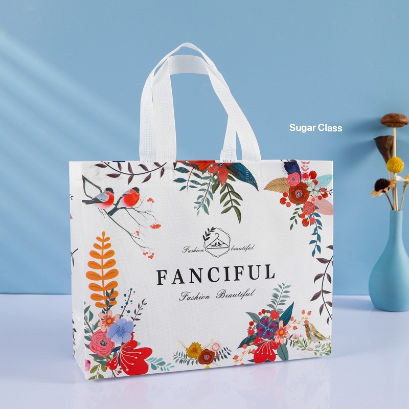 Reusable Fabric Flamingo Gift Bag Large Capacity Non-woven