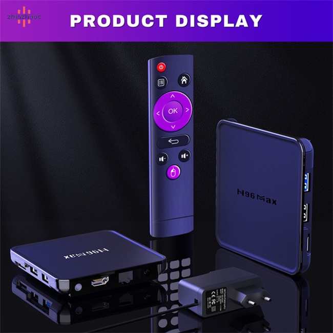 vip H96 Max V12 Settop Box Android 12.0 Rk3318 5GWiFi Dualband Tv