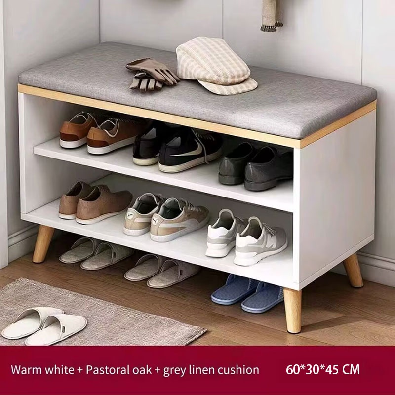 COD Wooden Shoe Storage Shelf Rack Organizer Sofa Door side shoe rack ...