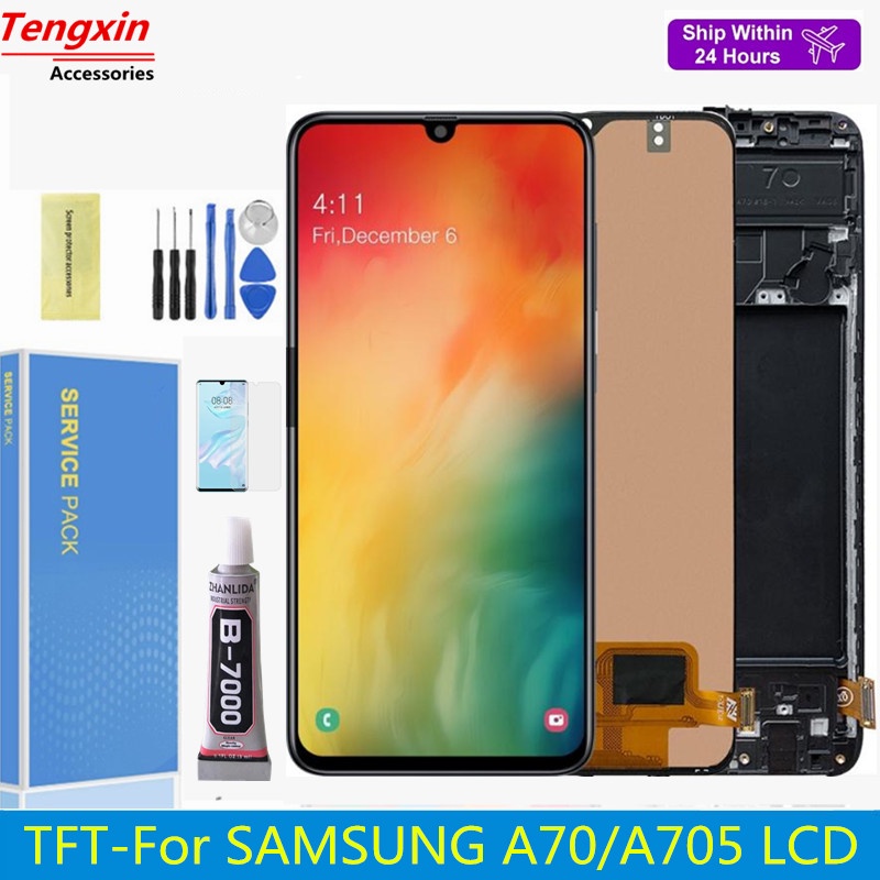 LCD Display For Samsung Galaxy A70 2019 A705 A705F SM-A705F A705DS LCD  Display Touch Screen Digitizer Assembly Replacement