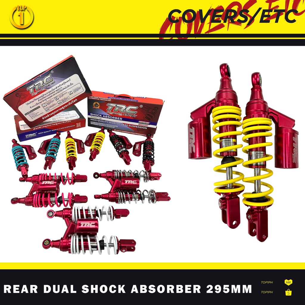 TOP1 Rear Dual Shock 295mm Absorber (Aerox/Rusi rapid 150/Nmax/ADV/PCX ...