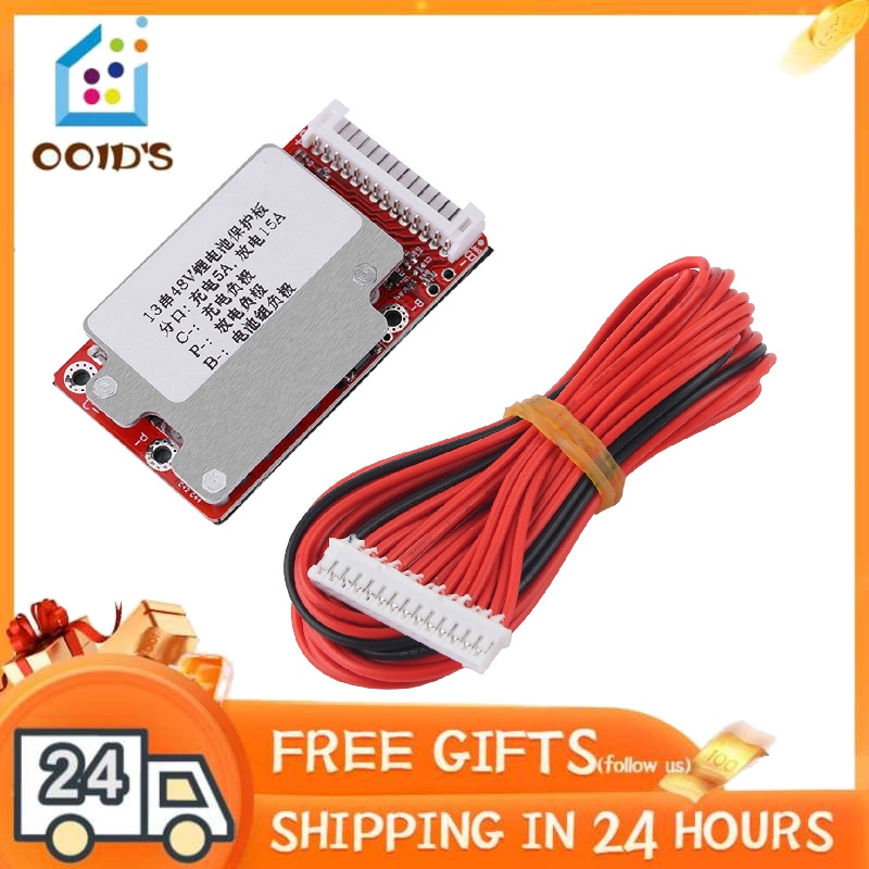 TECNOIOT 13S 48V 50A BMS PCB PCM Protection Batterie Li-ion Lithium 18650