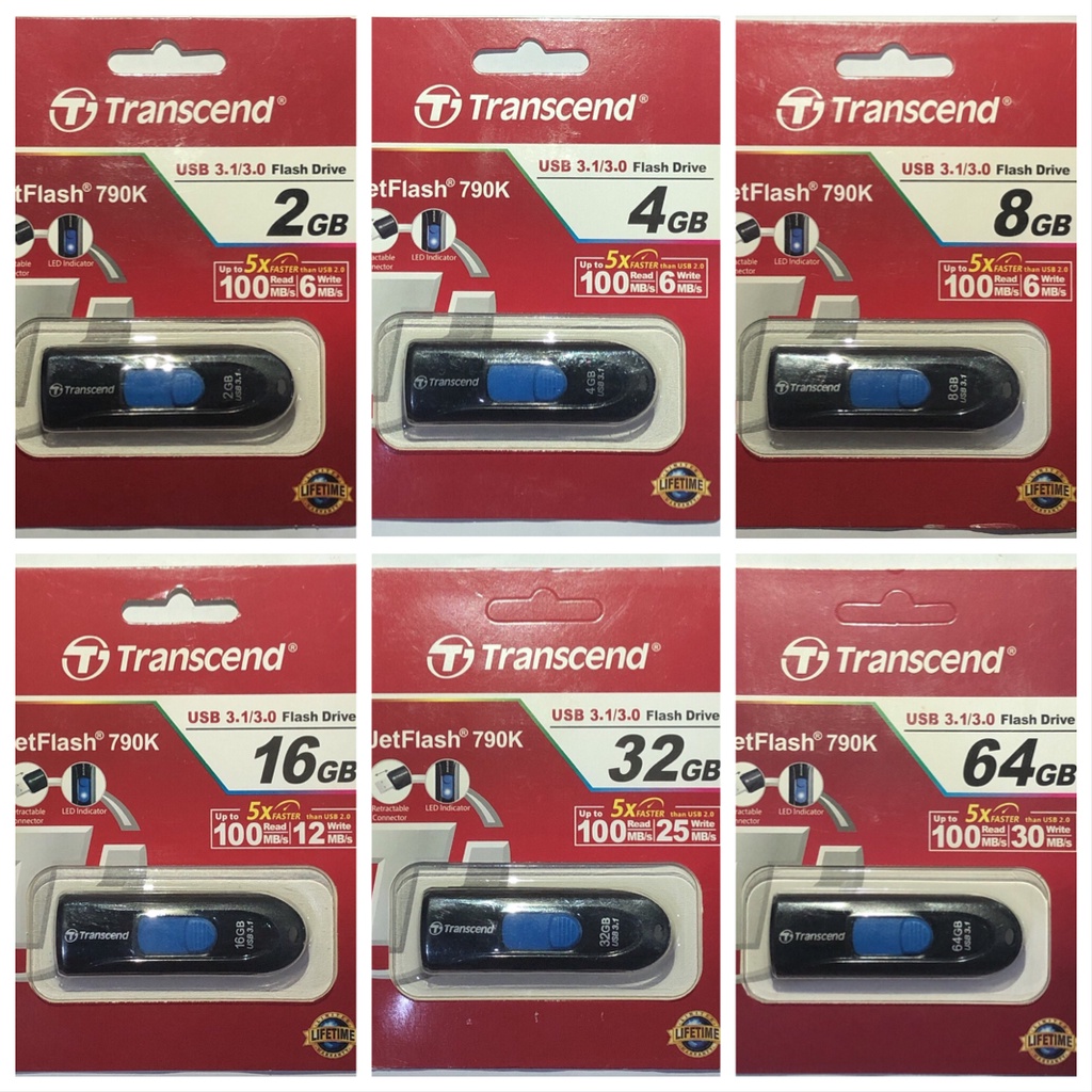 Transcend Original USB Flash Drive 2GB 4GB 8GB 16GB 32GB 64GB | Shopee ...