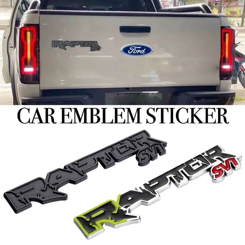 LD 1pcs Raptor Car Emblem Sticker Badge (Good Quality) (Stainless Steel ...