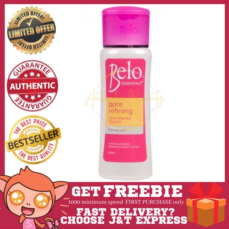 AUTHENTIC Belo Essentials PORE REFINING TONER 60ml Whitening ...