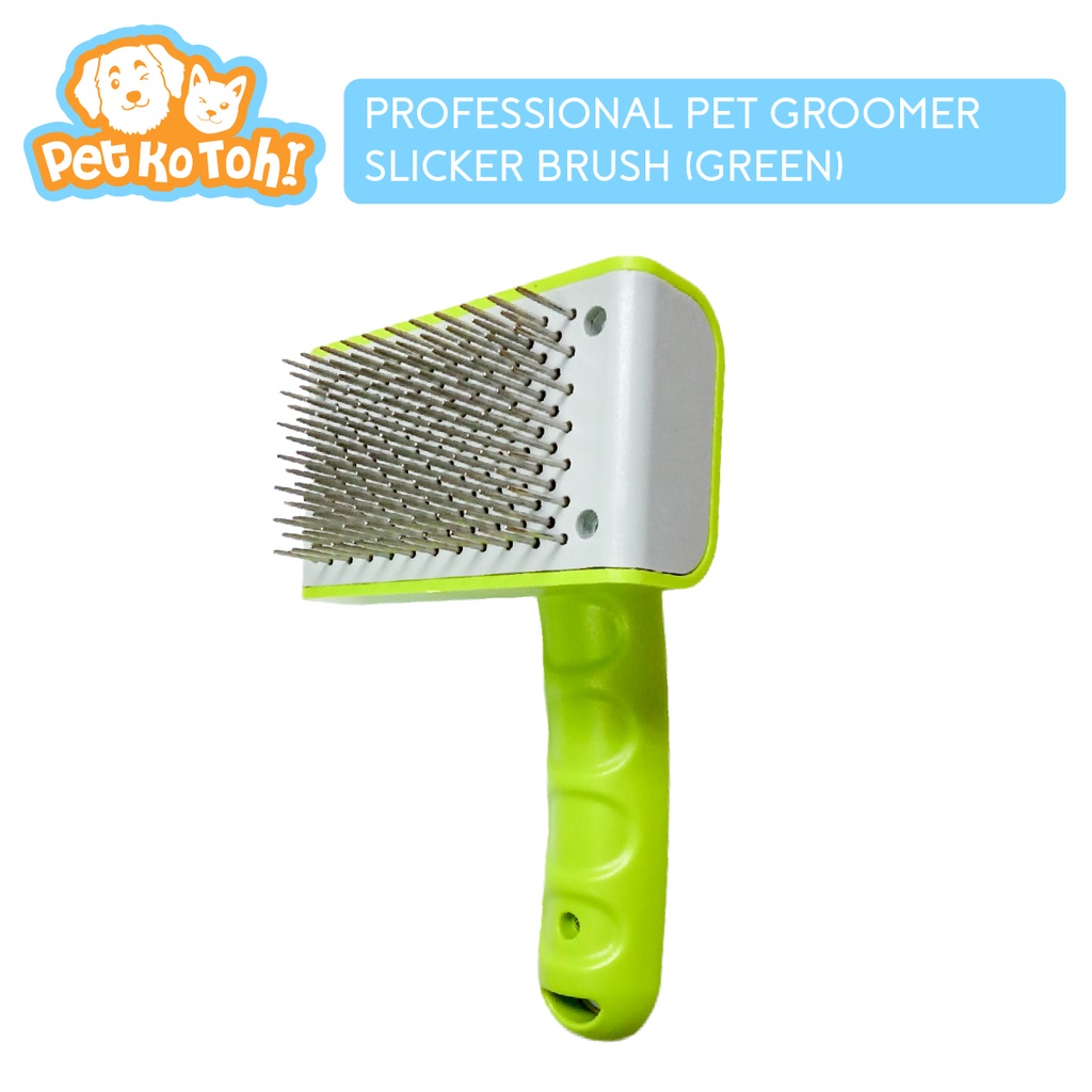 Groom Professional Curved Soft Slicker Pet Grooming Brush - Large