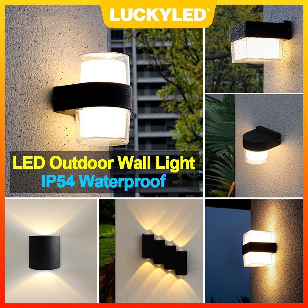 Modern Outdoor Wall Lamp Waterproof IP54 Up Down Plastic LED Wall Light ...