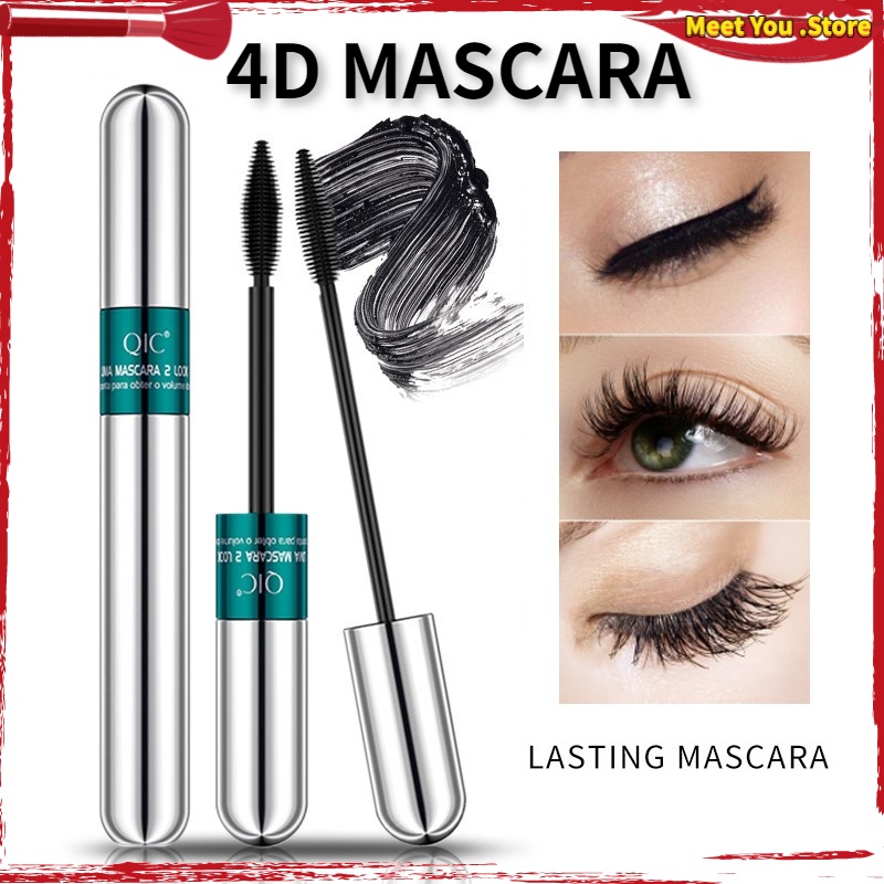 4d Silk Fiber Eyelash Mascara Long Lasting Eye Makeup Waterproof Slim Thick All In One Dual 