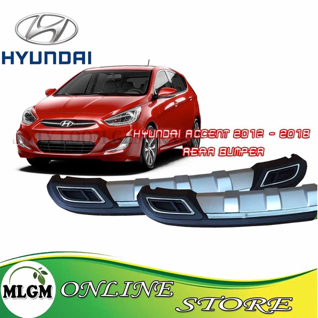 Hyundai Accent 2012 - 2018 Rear Bumper Diffuser FOR SEDAN ONLY ...
