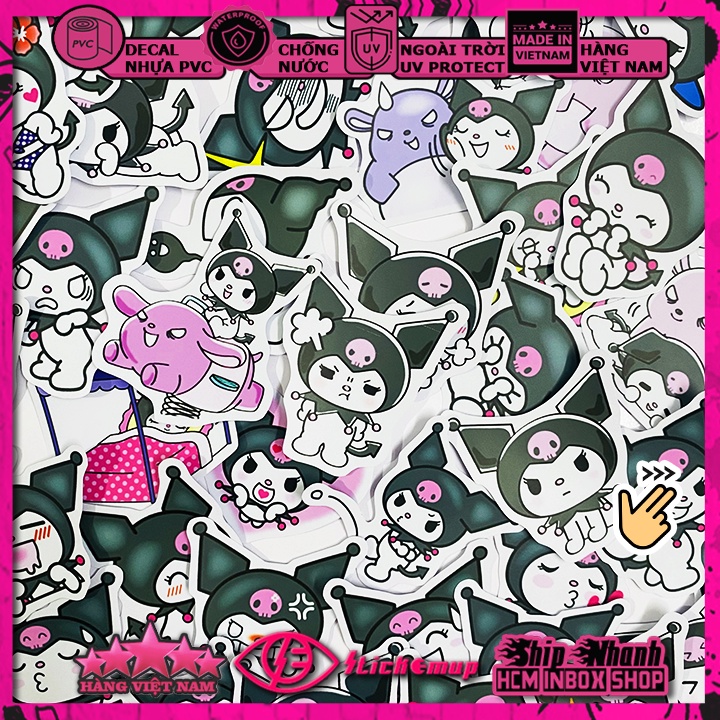 Sticker Theme Kuromi - Vietnamese Goods, pvc Plastic decal Material ...