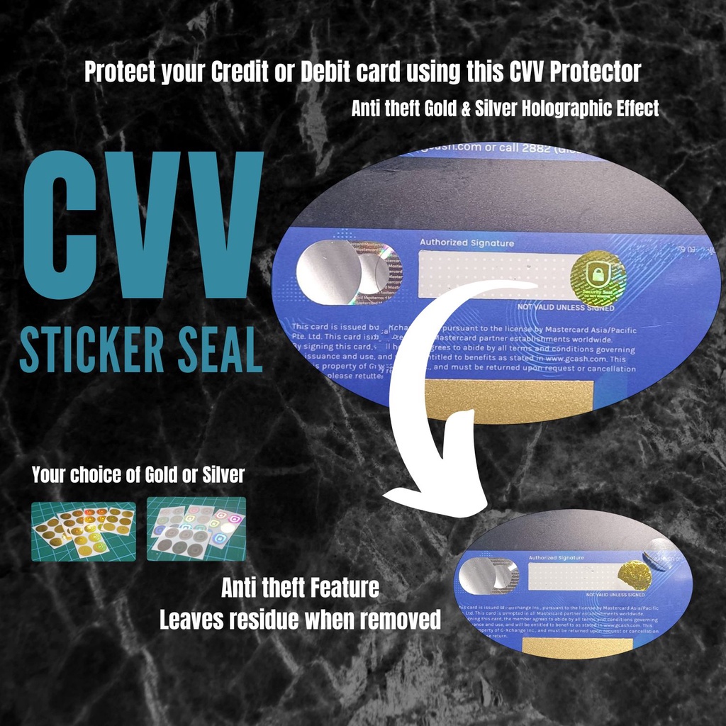 Tamper Proof CVV sticker seal for Debit/Credit card Shopee Philippines