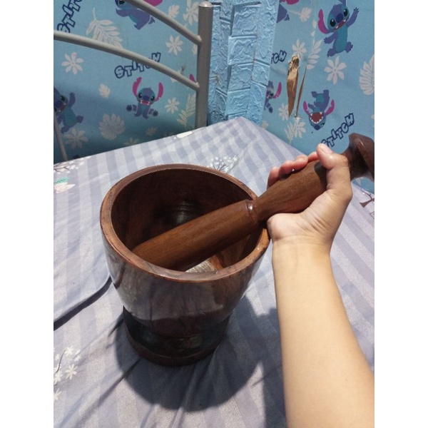 Xxl Mortar And Pestlelusong Magkono Wood Shopee Philippines