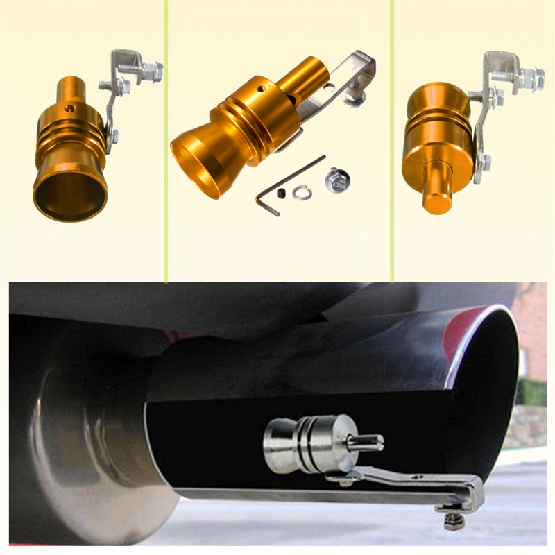 Universal Aluminum Turbo Sound Exhaust Muffler Pipe Whistle Car Blow
