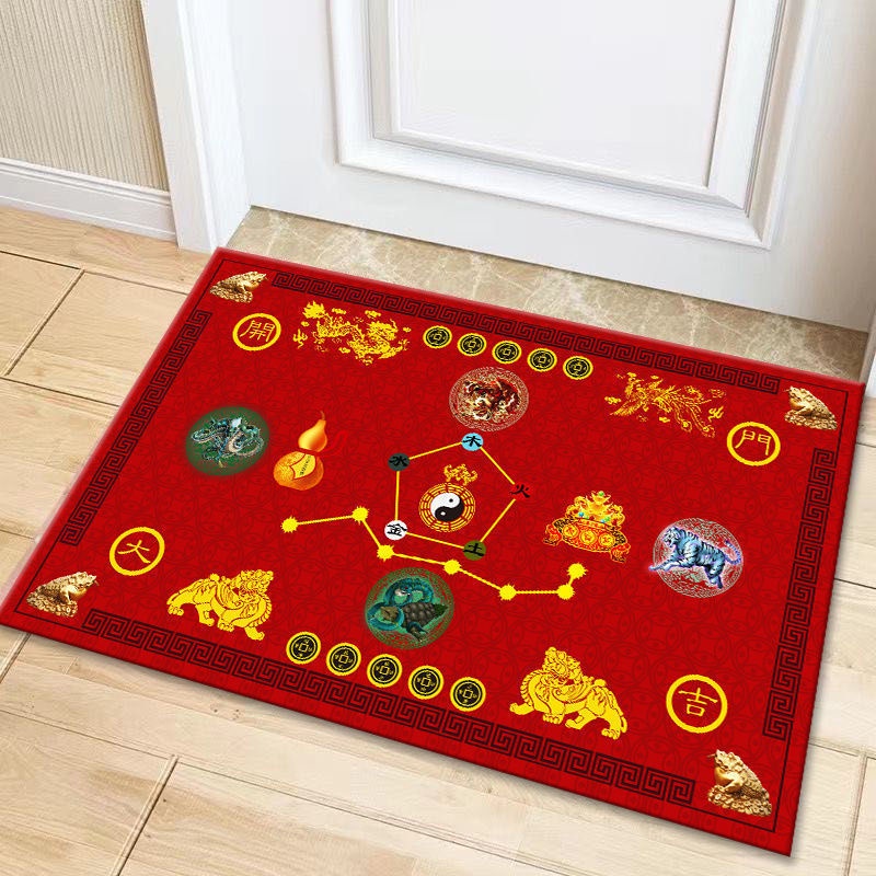 Xinhe Five Emperor Money Entry Door Mat Feng Shui Elements Lucky