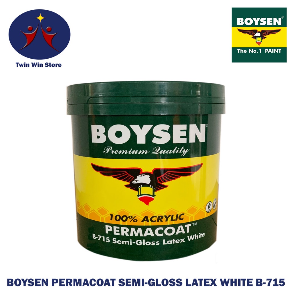 BOYSEN PERMACOAT SEMI-GLOSS LATEX WHITE B-715 PER GALLON | Shopee ...