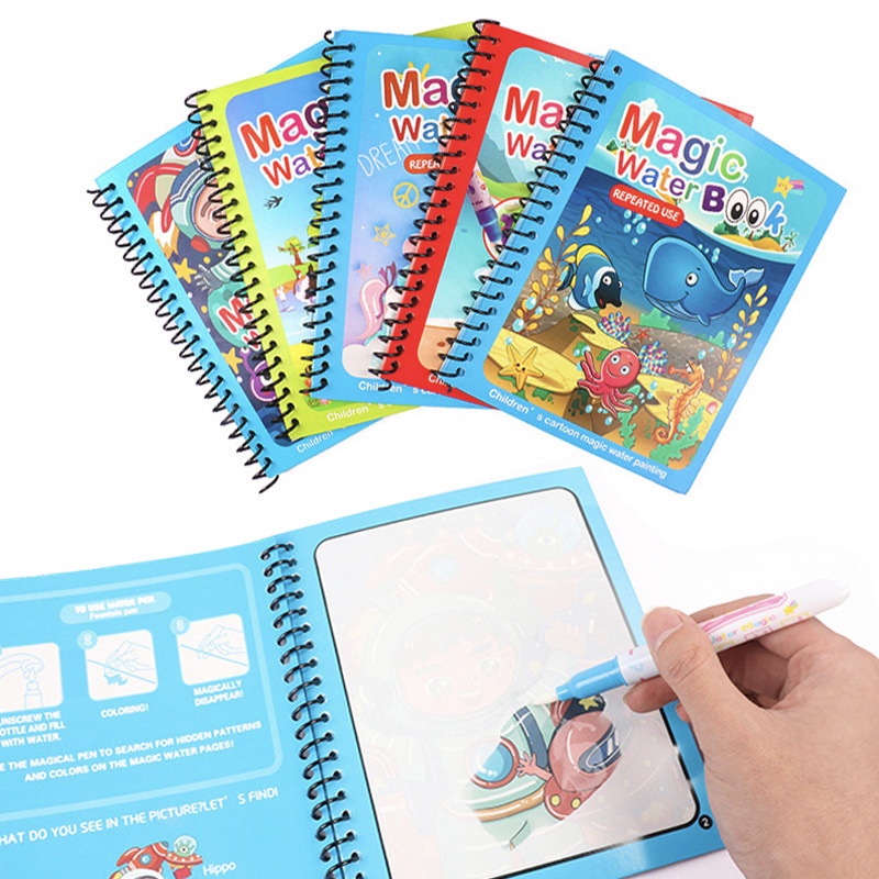 COD Magic Water Book Reusable Drawing Colouring Book Children's ...