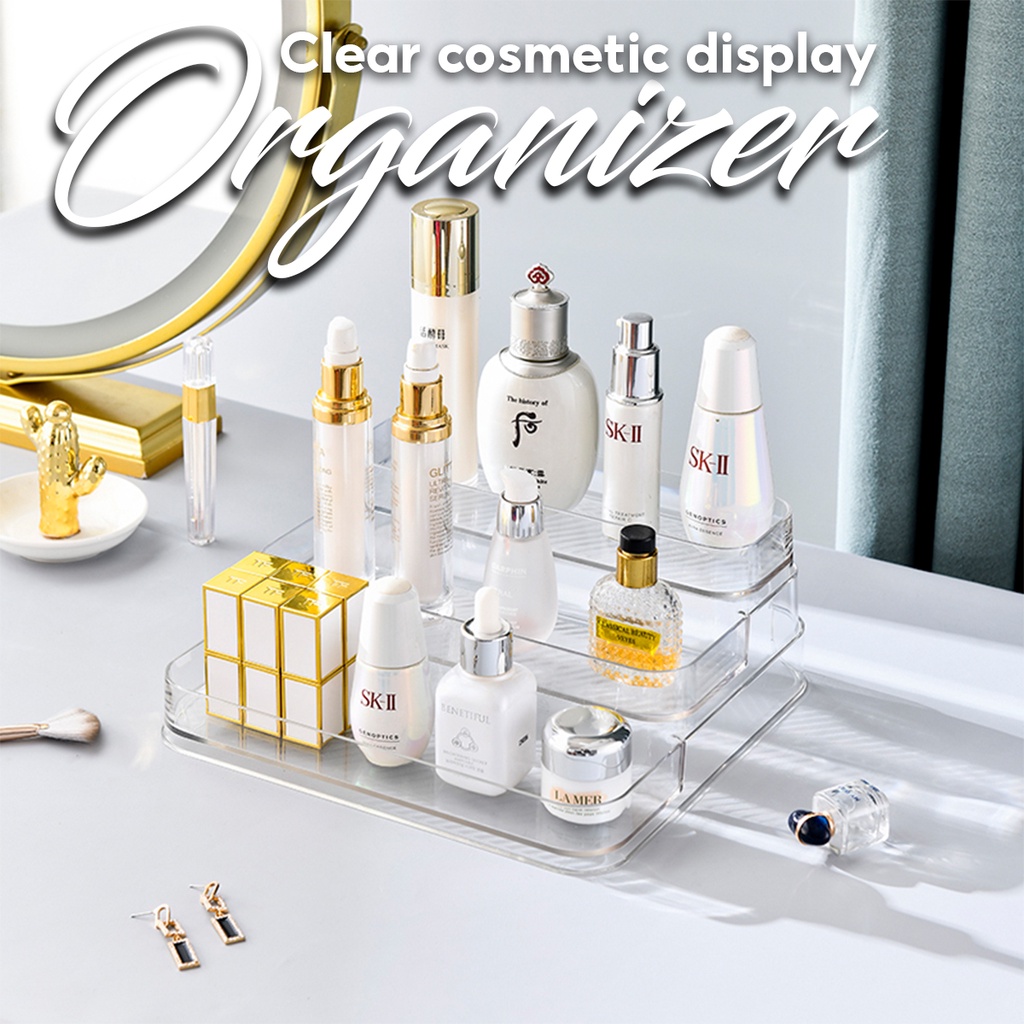 LOCAUPIN Clear Cosmetic Display Organizer Skincare Storage Case Vanity  Perfume Lotion Stand Holder